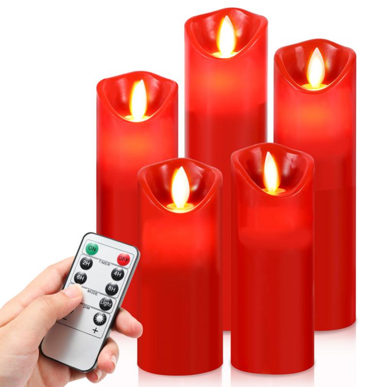 Décoration Mariage Noël Bougies LED Vacillantes Koelaa - Flamme 3D Réaliste, Télécommande Et Minuterie - En Cire Naturelle, Sans Flamme - Pour Décoration D'ambiance