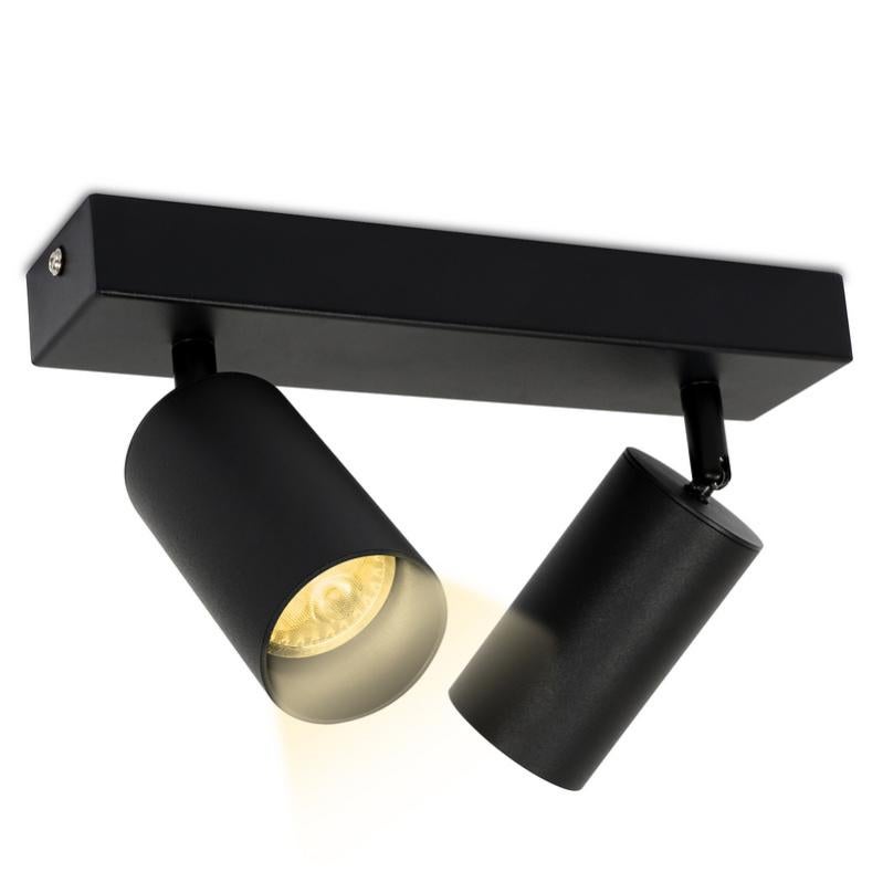 BOYIR Plafonnier LED 3 Spots, Rond Spots de plafond Orientables