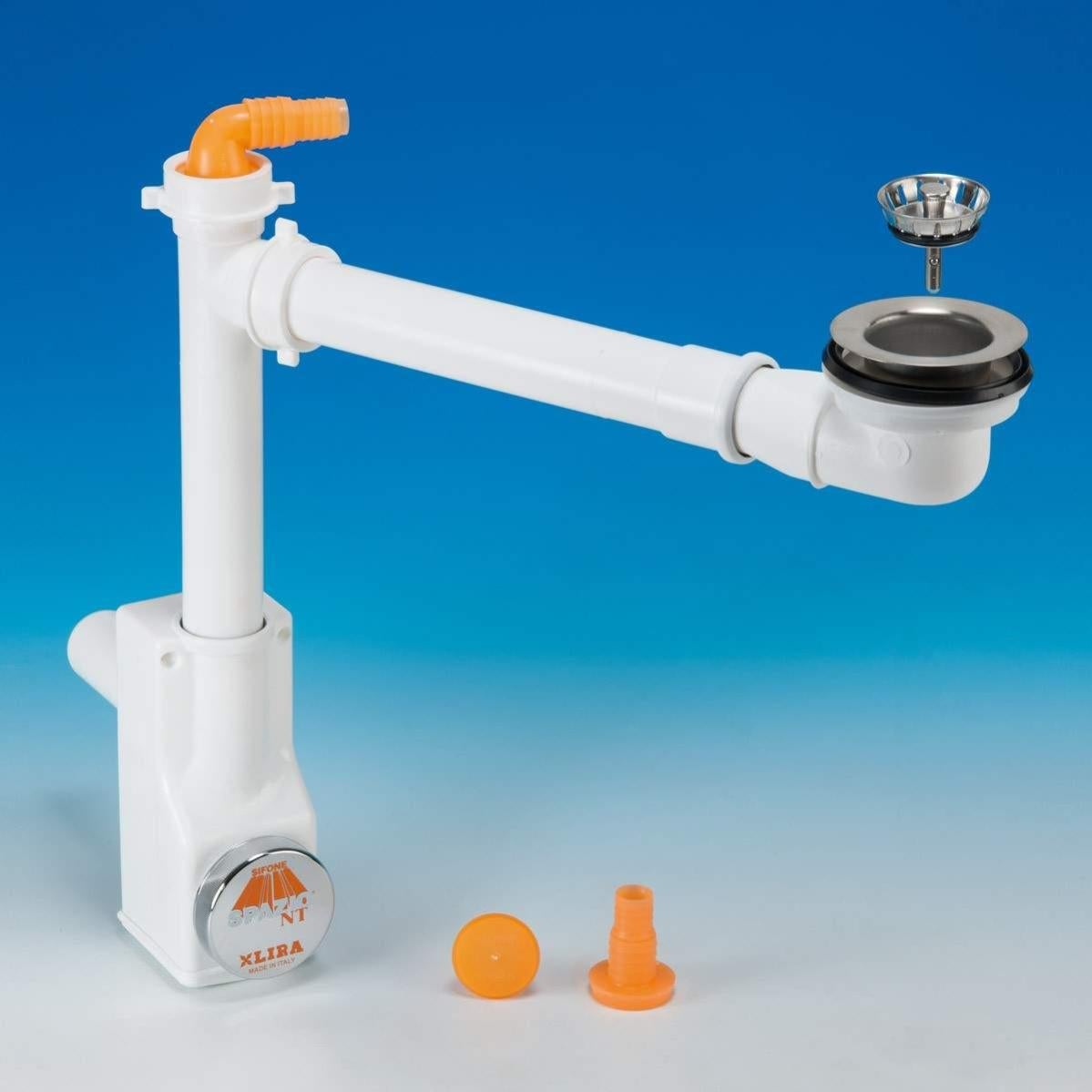 Sifone Salvaspazio BONOMINI Per Lavello Cucina - Collegamento Lavastoviglie O Lavatrice, Bianco - Foto 2