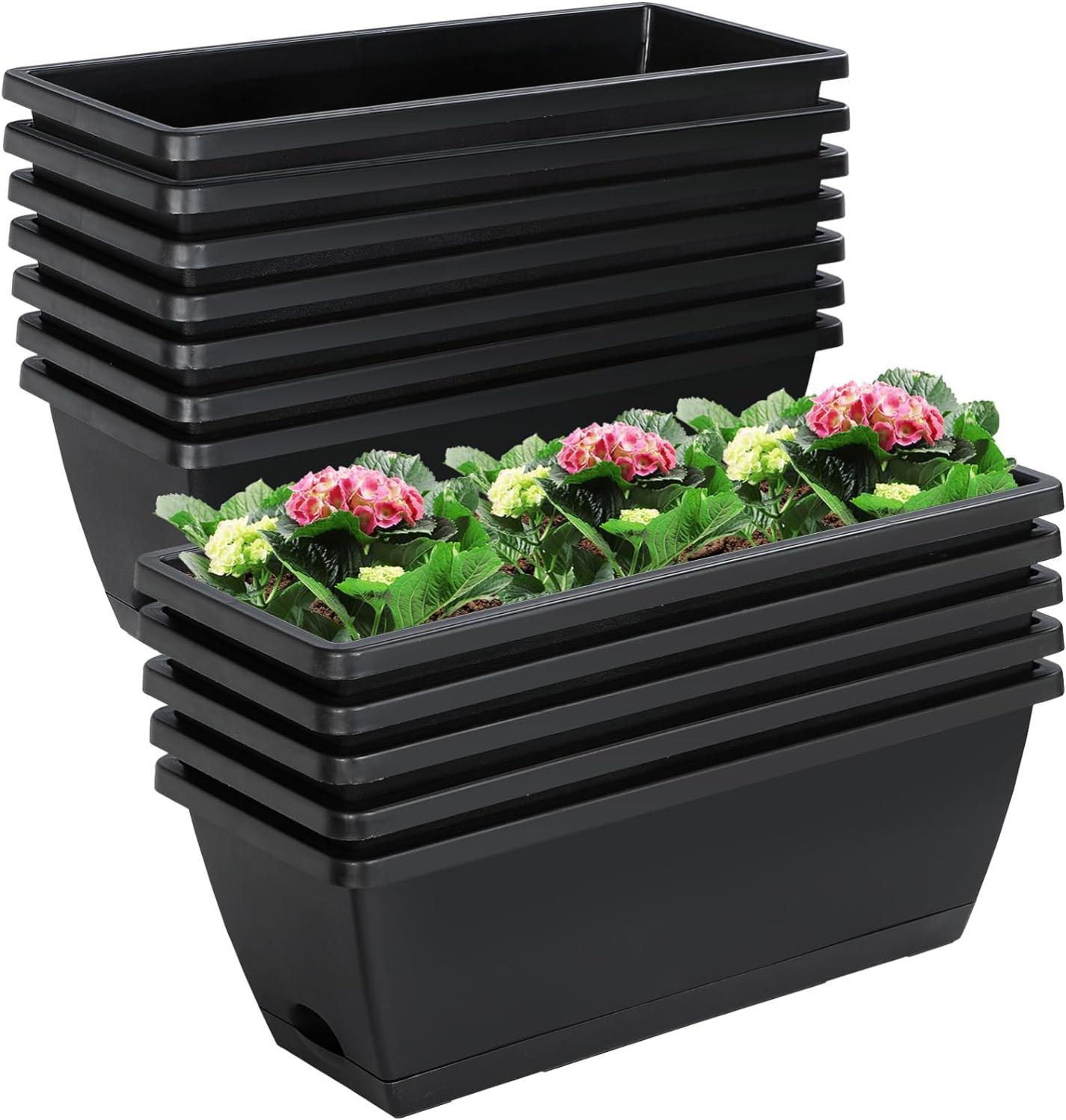 Jardinière Extérieure SimonRack 200L 850x1200x600mm Vert/Galvanisé - Bac à Plantes Métal