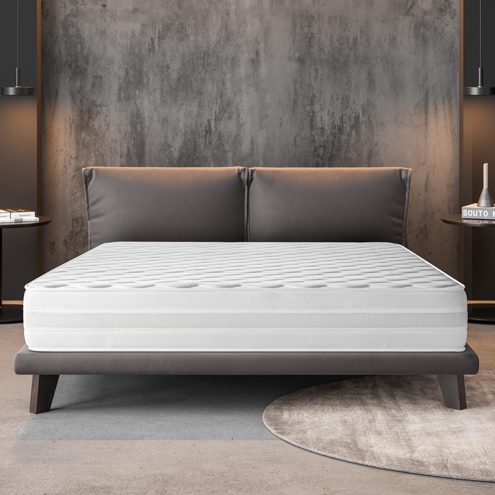 Matelas Deluxe 140x200 cm - Multicouches HR - Blue Latex - Mousse ?� m?�moire de forme, 7 zones 