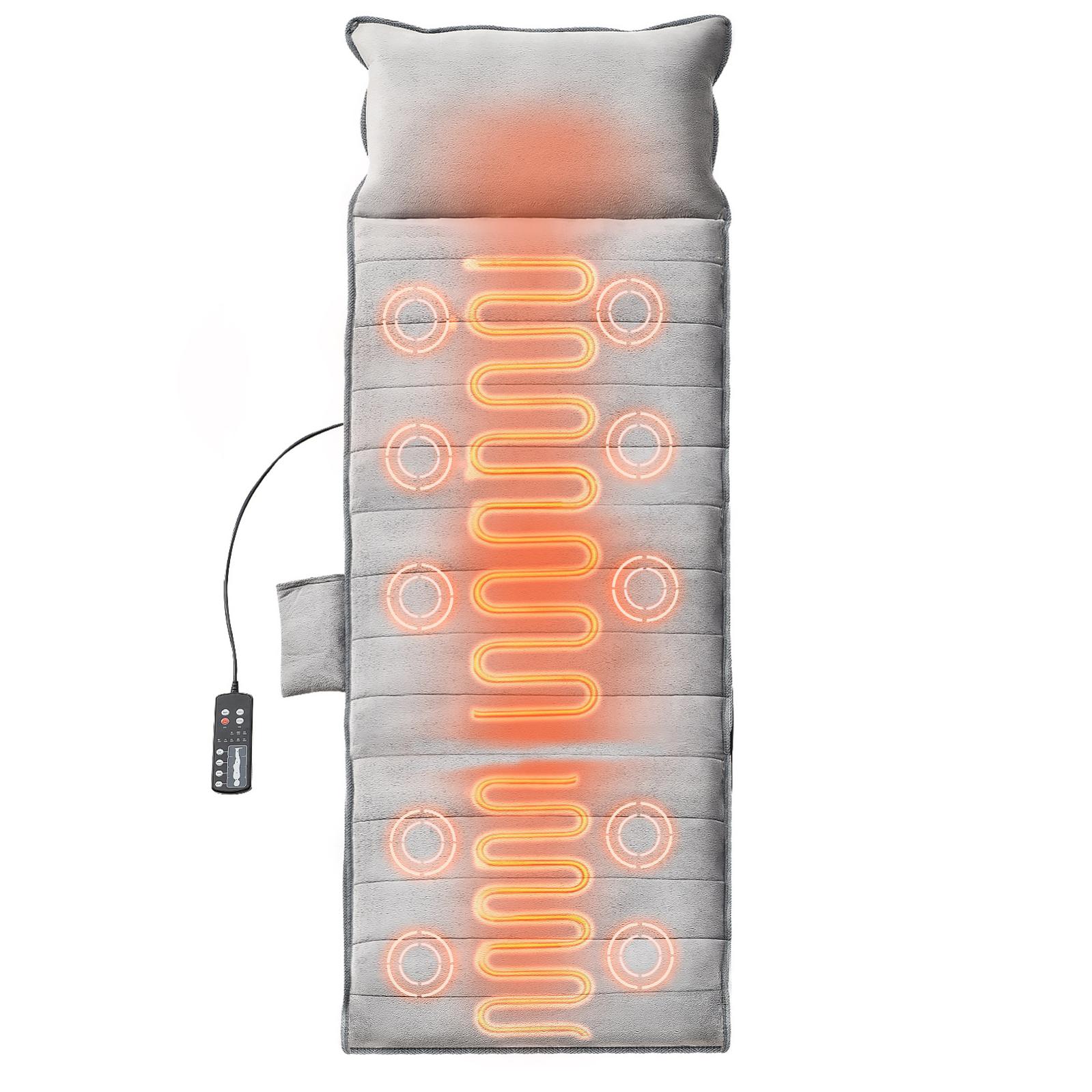 Matelas De Massage Chauffant Vibrant - Housse De Siège 105x50cm - Noir - WilTec - Neuf