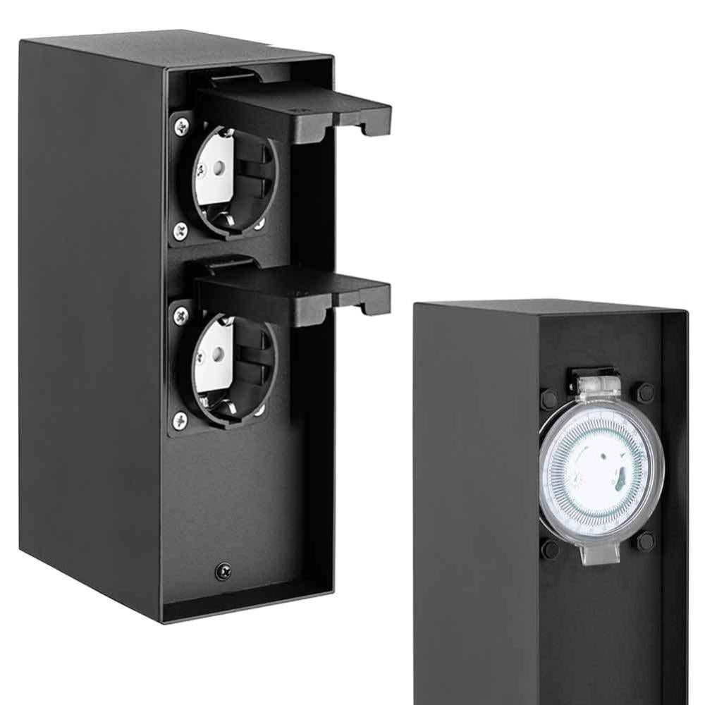 Design House Presa Elettrica Per Lampione Da Esterno – Foto Eye, Nero, Diametro Foro 1-3/8″