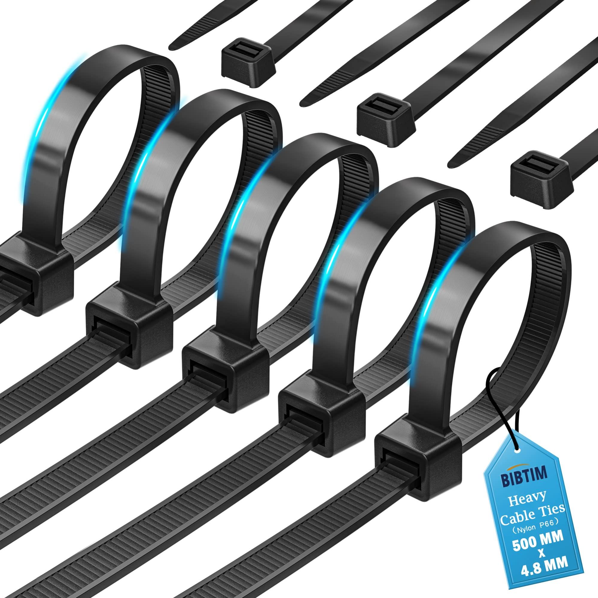 BIBTIM Fascette Per Cavi 500 X 4 8 Mm Confezione Da 100 Fascette In 