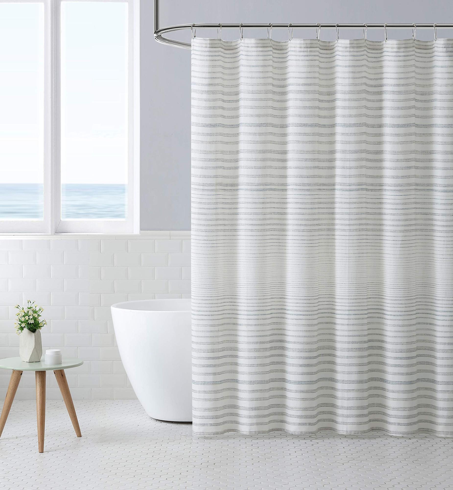 Cortina de baño poliéster estampado cuadros (183 x 183) cm | Ferretería