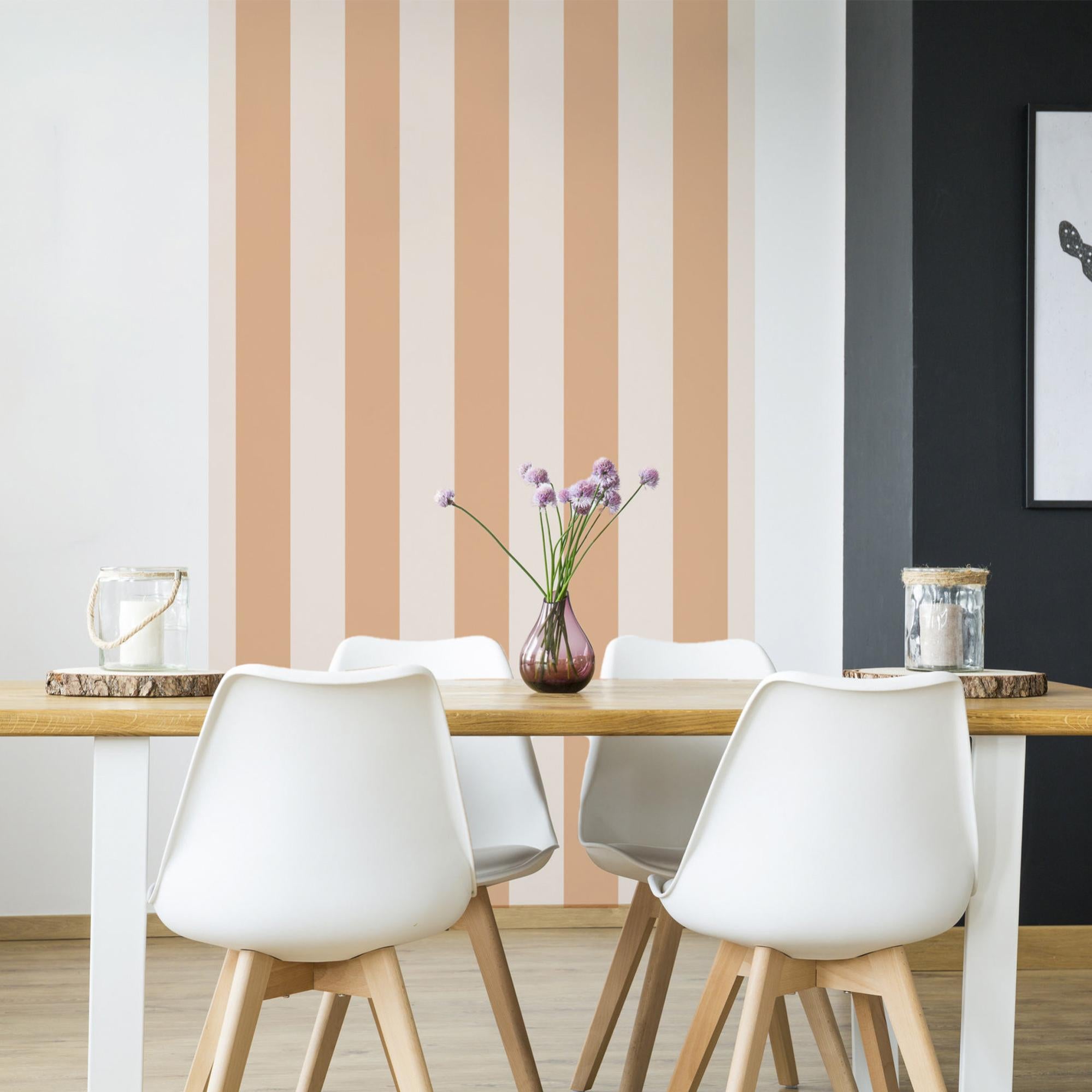 Carta da parati panoramica, striscia cioccolato, tendenza strisce, 250 cm x 150 cm | Leroy Merlin