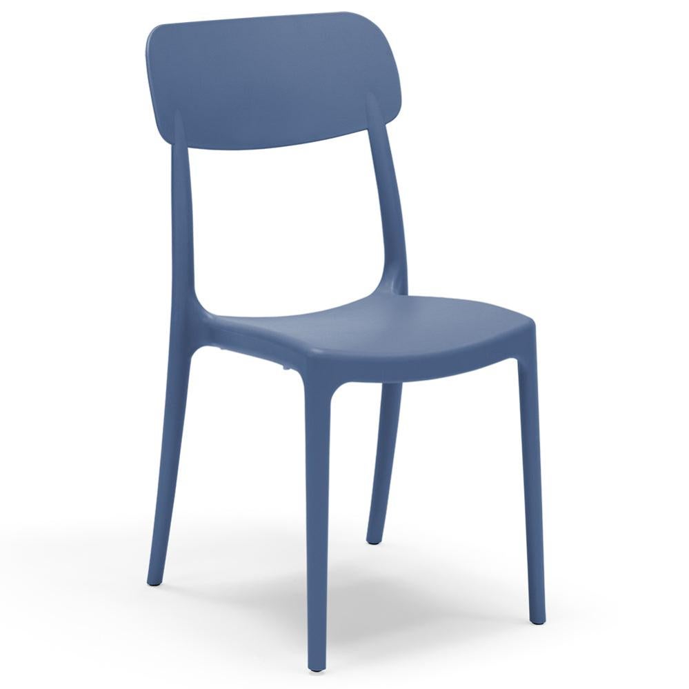 Sgabello in polipropilene TETI con poggiapiedi H75, MADE IN ITALY, idrorepellente, resistenza ai raggi UV, design moderno, ideale per sala da pranzo, cucina, bar, ristoranti o giardino (3, Bianco