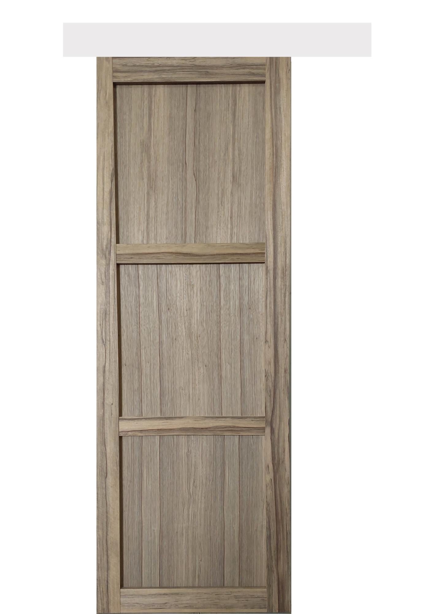 Pannello Porta Scorrevole A Scomparsa 100x230 Cm - Bianco, Senza Maniglia, Spessore 44 Mm - Foto 12