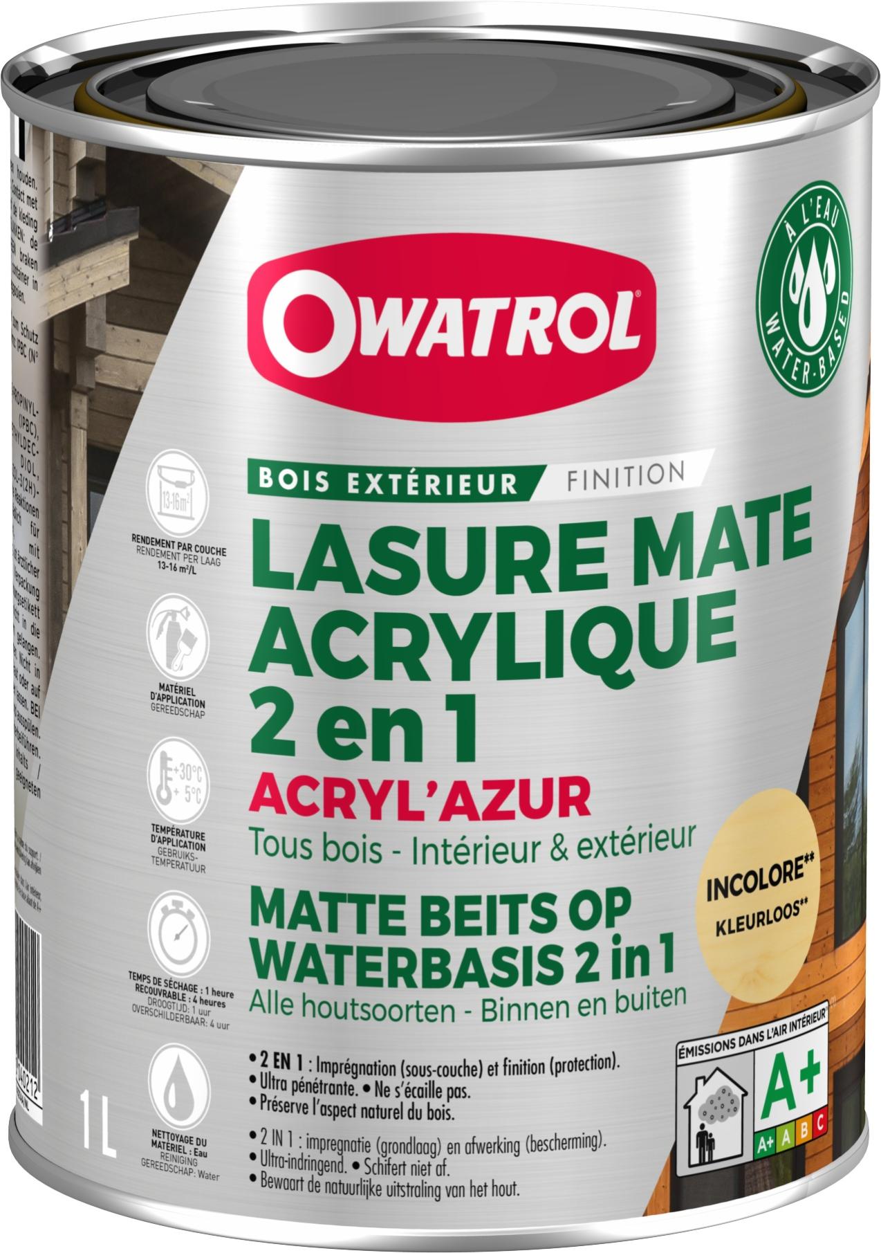 Lasure acrylique mate Owatrol ACRYL
