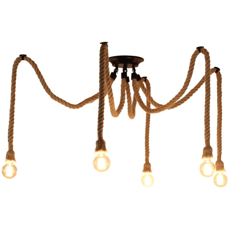 Lustre Suspension Araignée Vintage Ajustable – 2 Bras E27 – Style Rétro Moderne Pour Salon Chambre