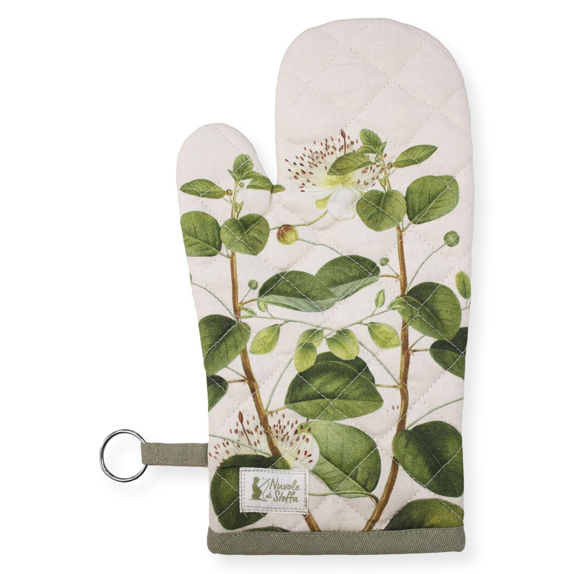 Homescapes - puro cotone Guanto Forno - Uccelli e Fiori - Rosa
