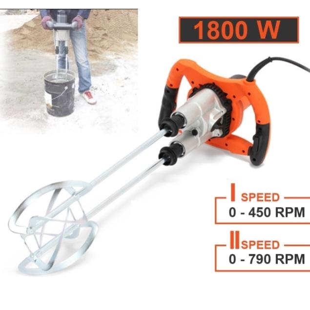 Trapano Miscelatore Professionale 1100W - Impastatore Per Vernici, Malta E Colle - Con Regolazione Elettronica - Foto 8