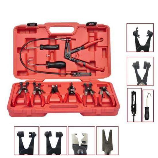 Acquista Ora Set Di Strumenti Pinze Per Fascette Serratubo , 9 Pezzi, Per Il Montaggio E Lo - Foto 3