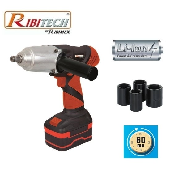 Avvitatore pneumatico/Chiave ad impulsi a batteria 18V Litio Ribitech - PRLCC18