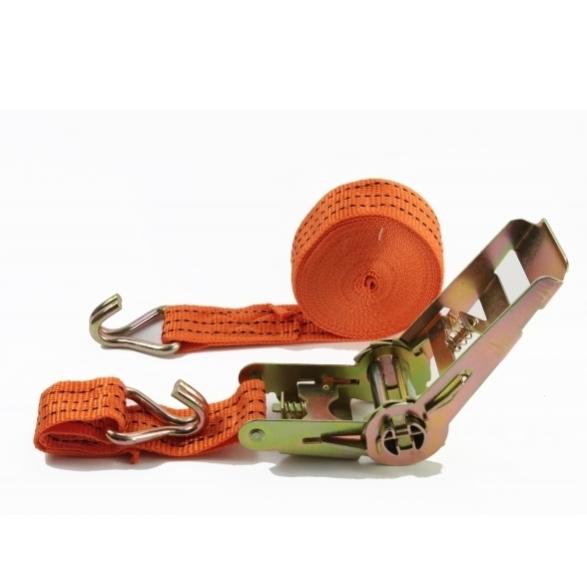 Cinghia A Cricchetto 4,5m - Fune Per Fermabagagli Con Ganci In Lega - Colore Arancione - Foto 12