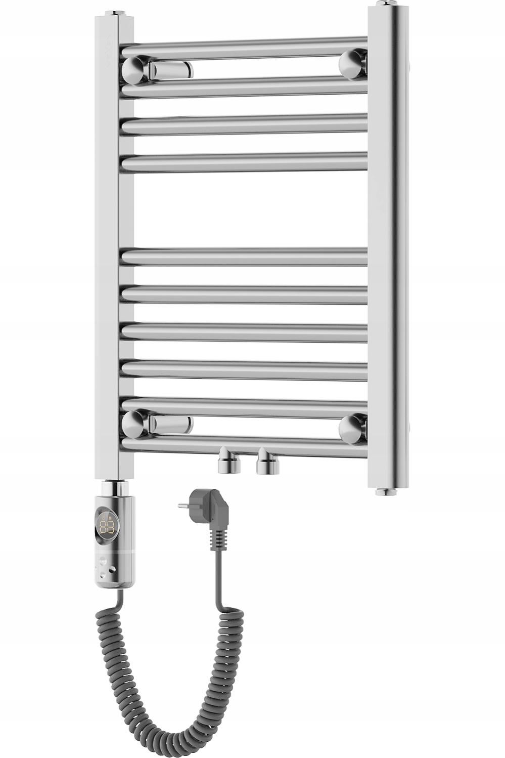 Scaldasalviette Elettrico Cromo 95x26cm 100W - Termostato WiFi, 8 Ganci, Controllo App E Vocale, Impermeabile - Foto 3