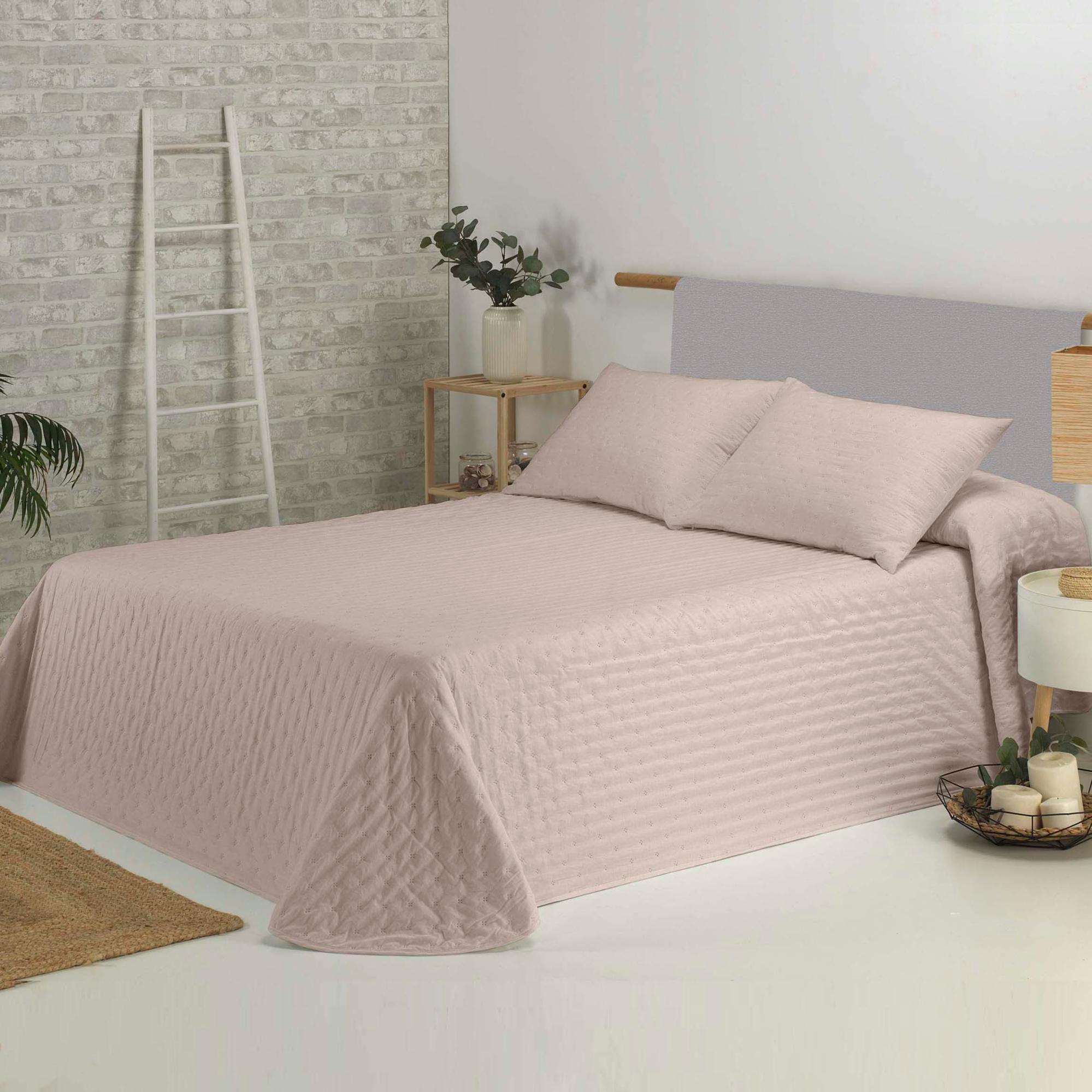 Lanovenanube Couvre-lit bouti Naima - Lit 105 (200 x 270 cm) - Beige