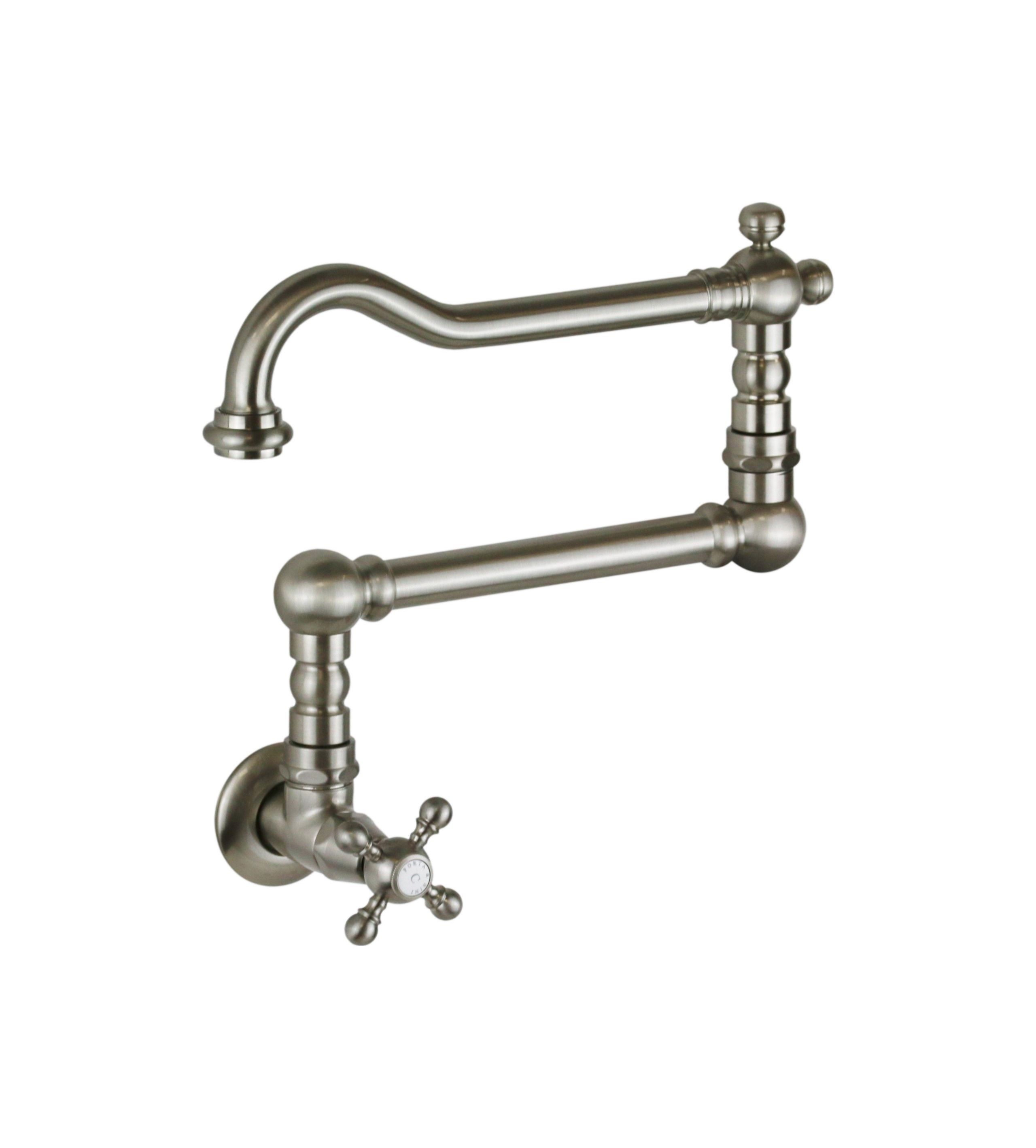 Grifo para llenar ollas articulado en color niquel antiguo P B Classical 62560NA Niquel Antiguo Leroy Merlin
