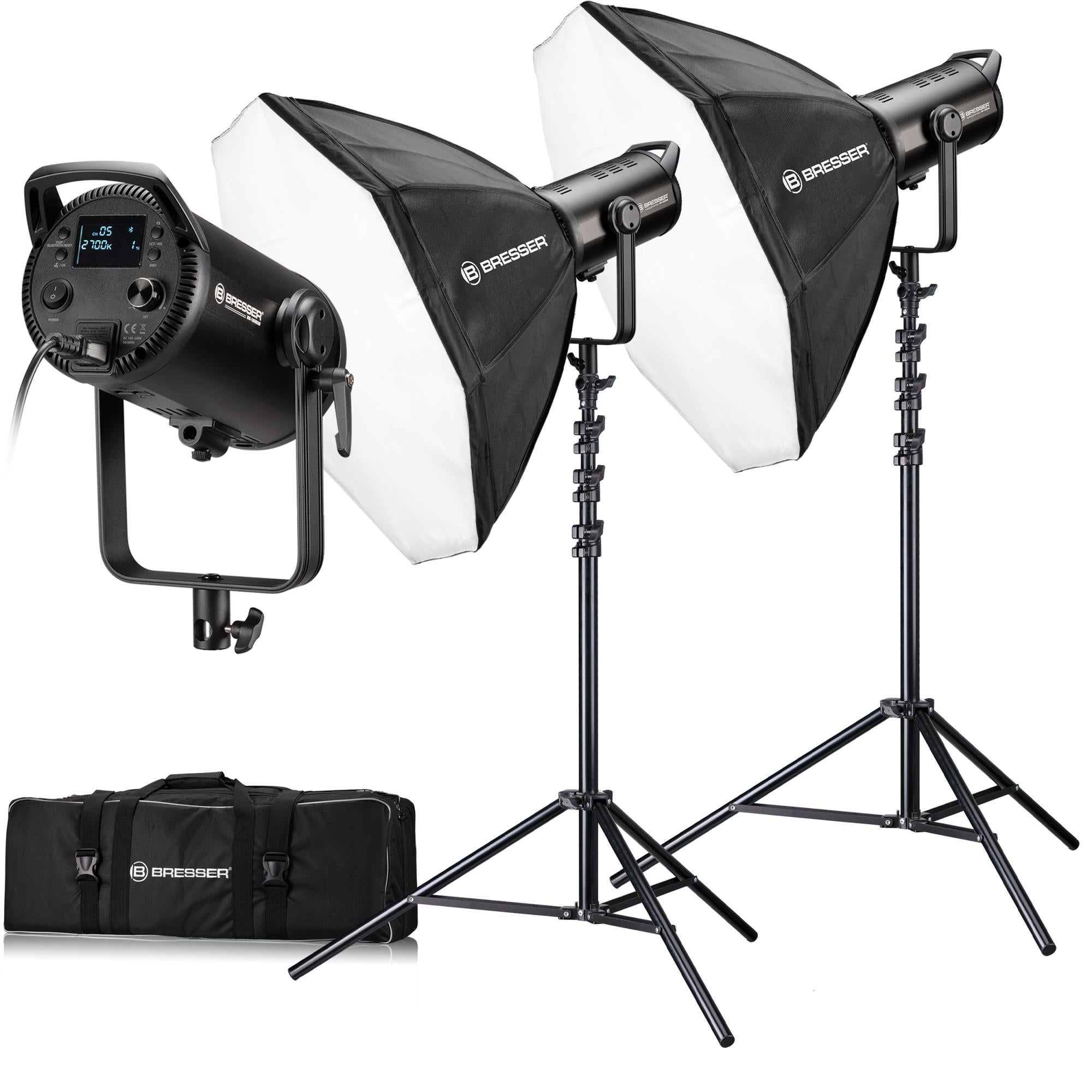 BRESSER BR-2310 Set d'Éclairage Lumière du Jour 850W - TV Son