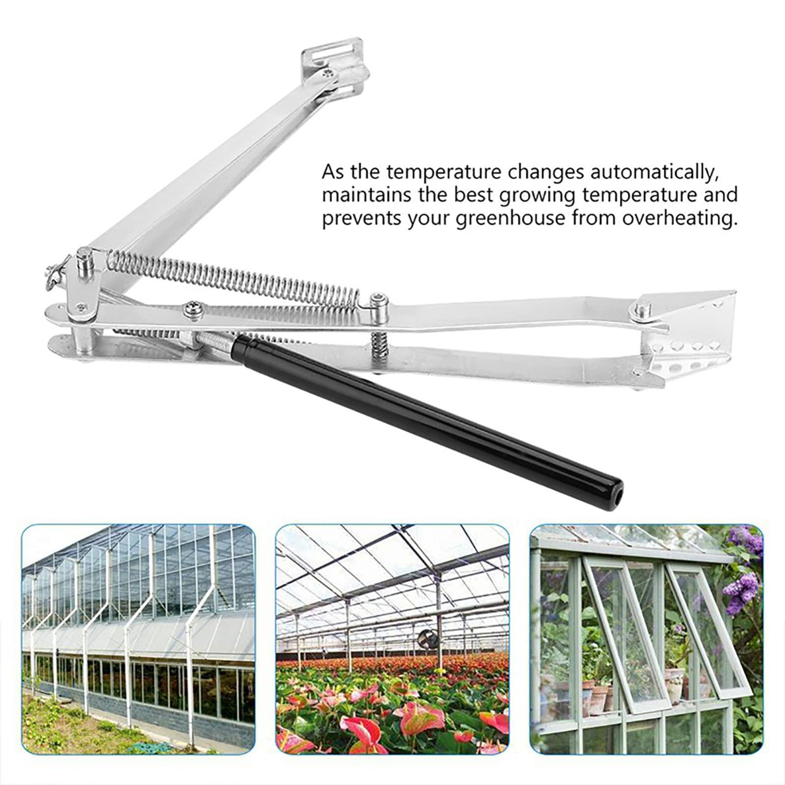 Kit d'ouverture automatique de fenêtre de serre,2 pièces,cylindre de remplacement sensible à la chaleur solaire, ouvre-évent de toit, double ressort - 5