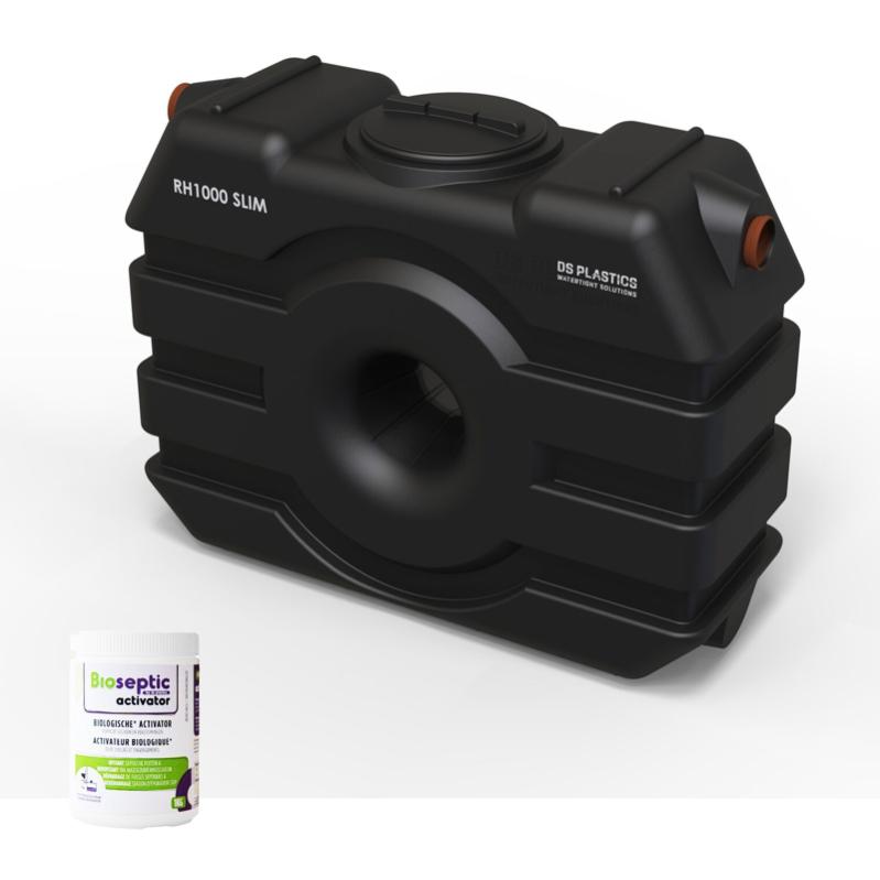 Kit Fosse Septique Rectangulaire A Enterrer 1000 Litres DS Eau Pour 3 personnes avec produit