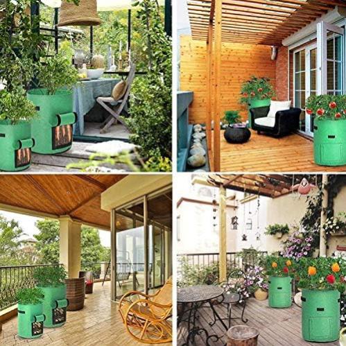 Sacs de culture de pommes de terre, 1 paquet de 4 gallons, sac de culture robuste, Pots en tissu avec poignées - 4