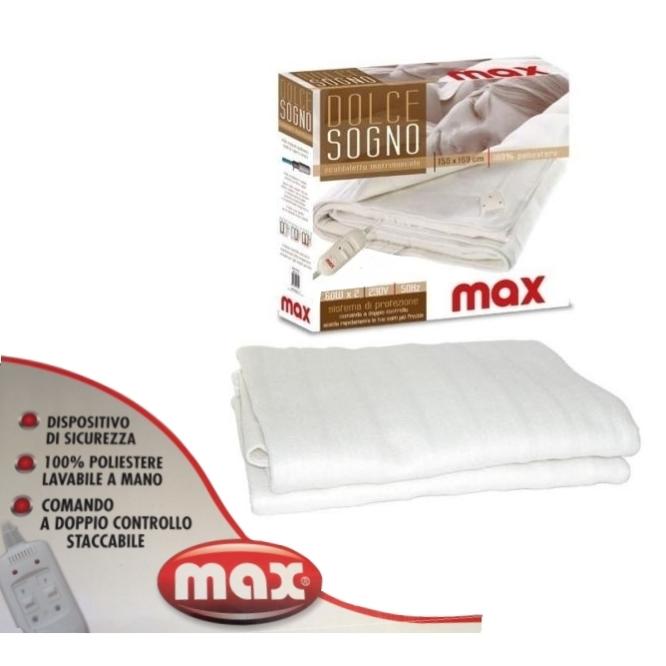 Coveri Scaldaletto Elettrico Matrimoniale 160x140 Cm | Termocoperta 3 Temperature Max 50°C Con Doppio Telecomando | Fibra Di Lana Morbida E Lavabile - 2