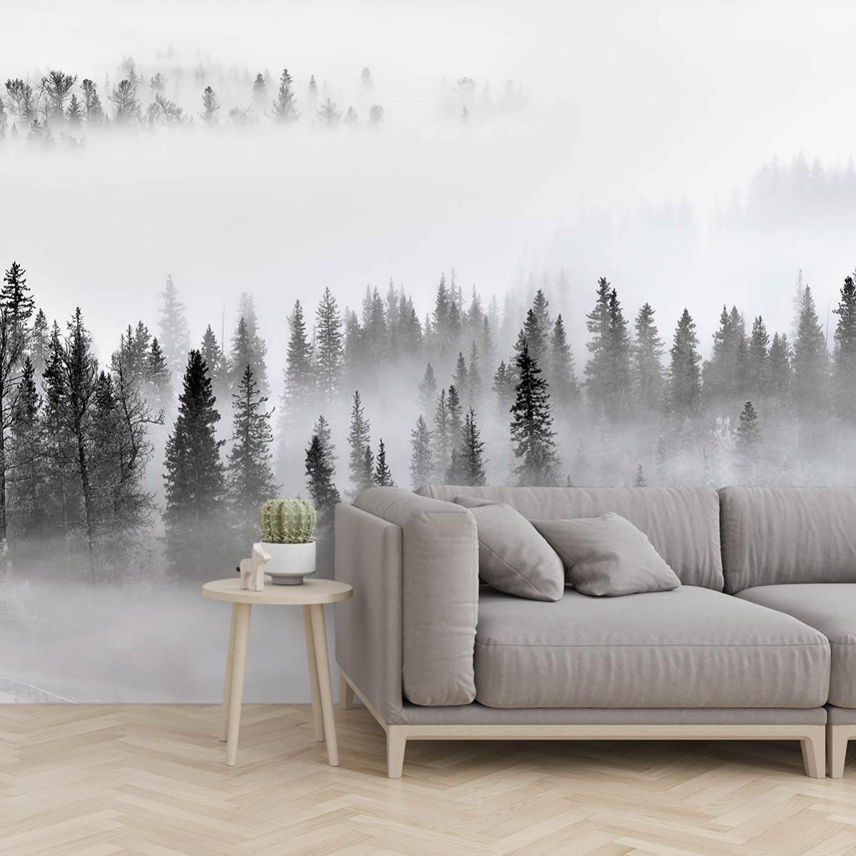Vlieseline Papier Peint Photo FORÊT Dans Le Brouillard 3D Pour Salon 300cm X 210cm 92257524