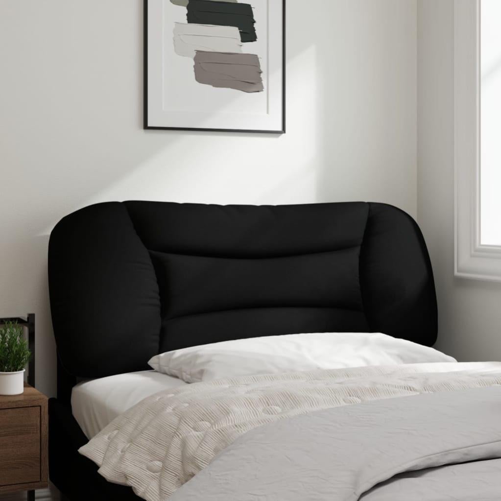Coussin de tête de lit noir 100cm tissu - 3