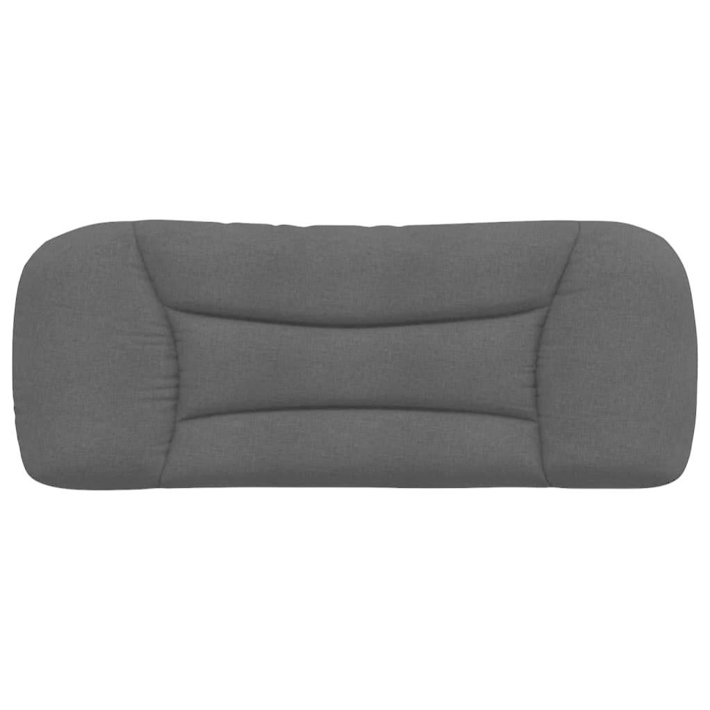 Coussin de tête de lit noir 100cm tissu - 5