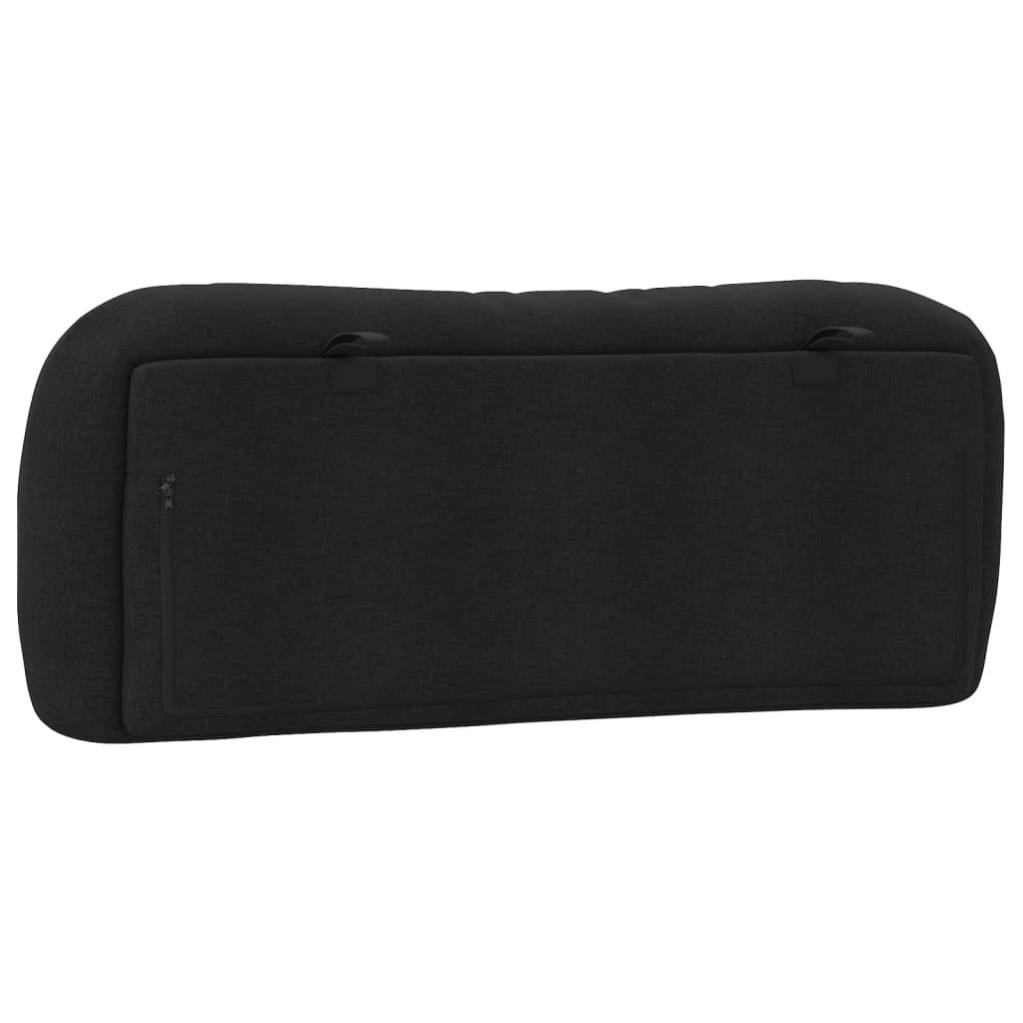 Coussin de tête de lit noir 100cm tissu - 7
