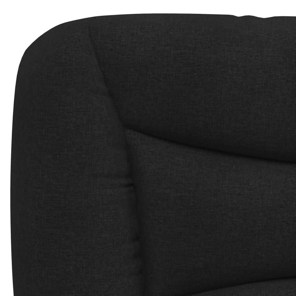 Coussin de tête de lit noir 100cm tissu - 8