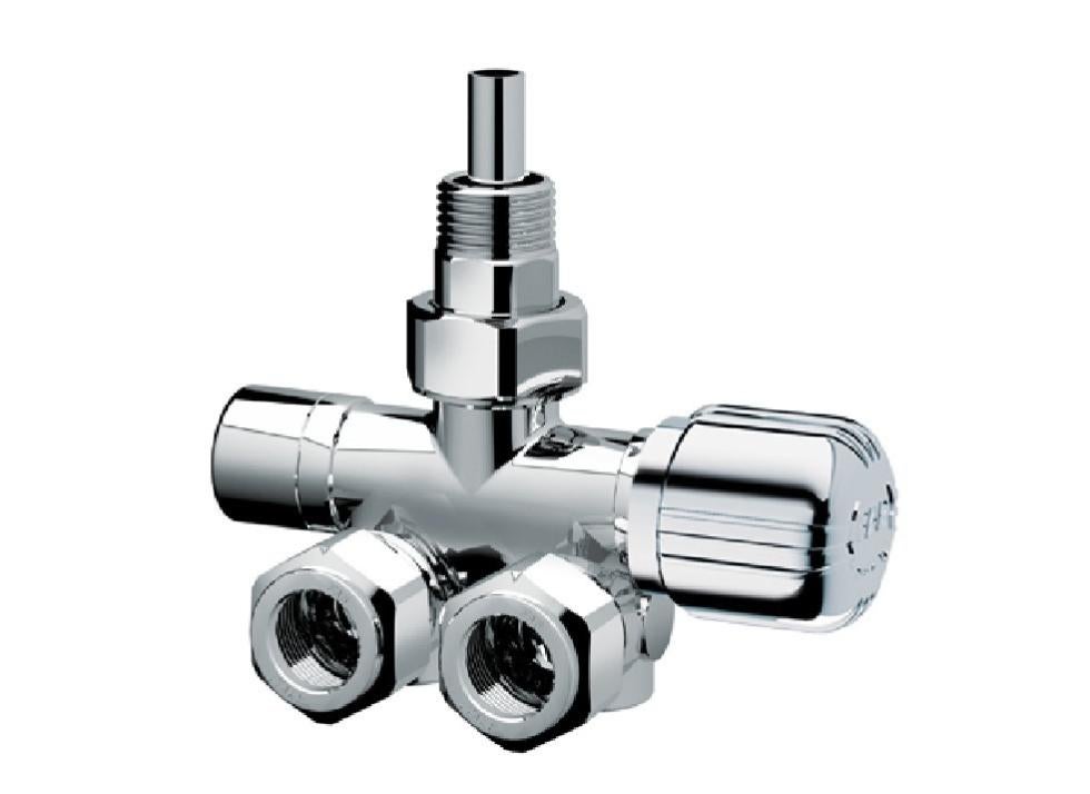 Vanne MONO-BITUBE thermostatisable gauche avec connexion centrale au ...