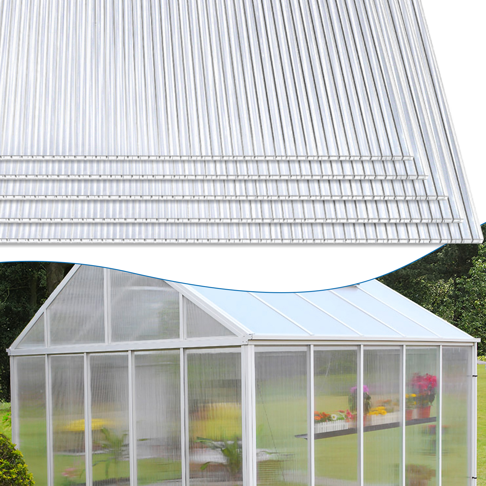 Vivodo Piastre Per Serra, 5 Pezzi, Pannelli Alveolari, 4 Mm