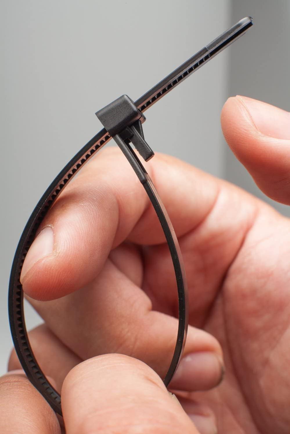 Fascette Fermacavi Riutilizzabili DeLock - 300 X 7,6 Mm, Resistenti Al Calore (85°C), 100 Pezzi, Colore Nero - 2