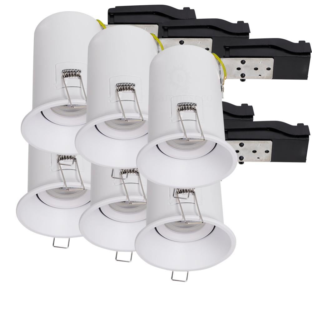 Lot De 12 Spots Orientable Blanc BBC RT2012 Avec Douille GU10