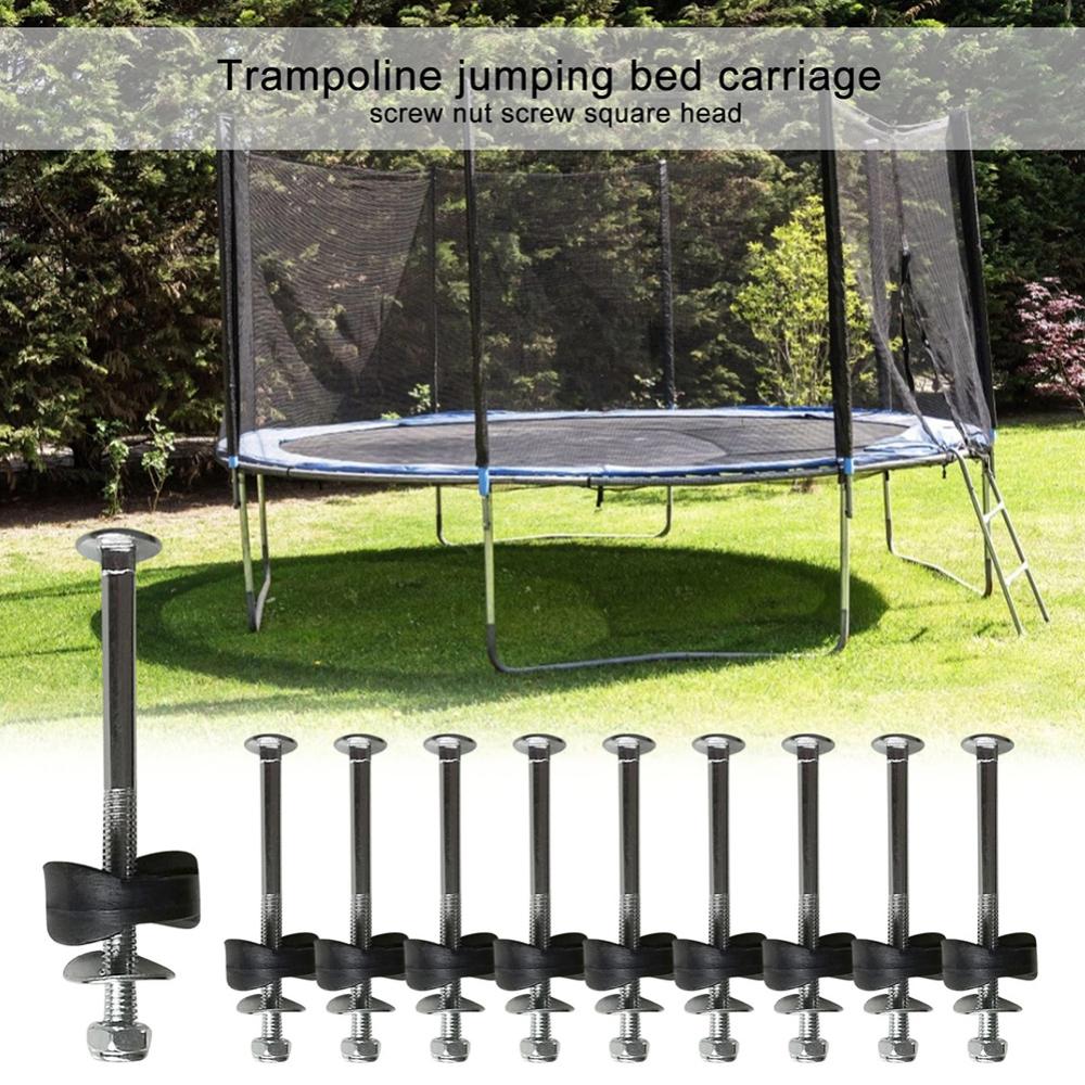 12 Vis De Trampoline En Acier Galvanisé - Rechange Pour Stabilité Et Fixation