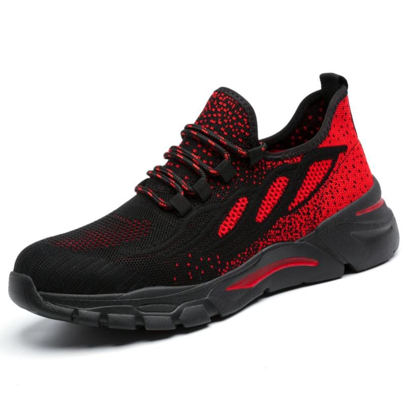 Chaussures de securite Chaussures de Securite Hommes Femmes Baskets en Acier Chaussures de Travail Legeres Et Respirantes Chaussure Rouge 37EU Leroy Merlin