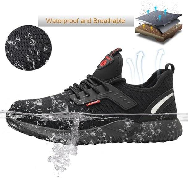 Chaussures de Securite Homme Femmes Chaussures de Travail Embout Acier Protection Ultra legere et Indestructible Respirant Basket 44EU 27cm Leroy Merlin