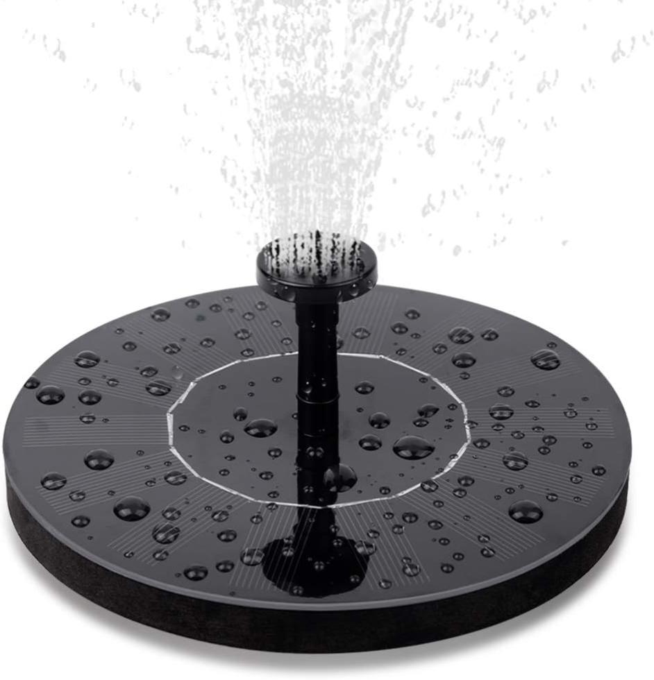 Solar Springbrunnen 6W - Schwimmende Teichpumpe Mit 5 Fontänen