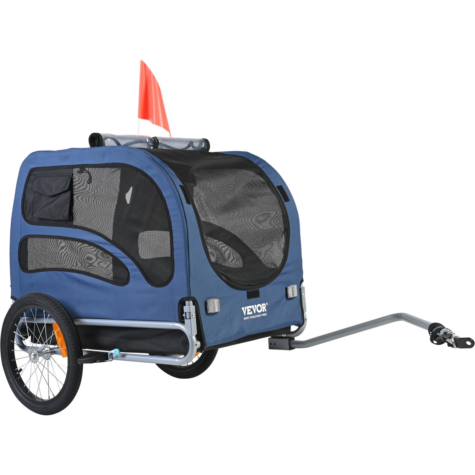 Remorque Cargo Vélo VEVOR - Capacité 45 Kg - Alliage Aluminium Pliable - Pour Roues 22" à 28" - NEUVE