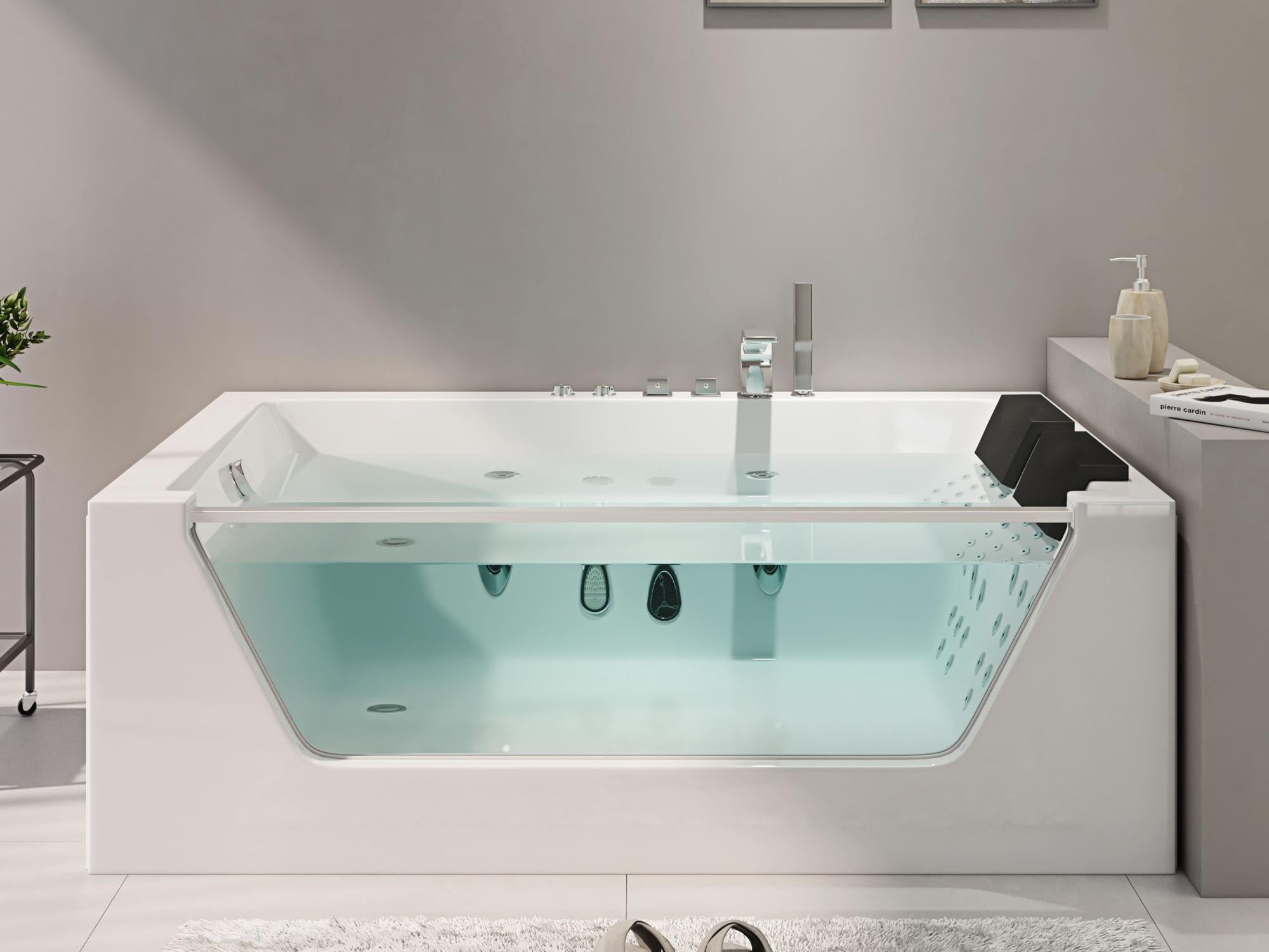 Ouest balnéo - Baignoire Mykonos 34 jets Balnéo 175 x 120 2 places avec