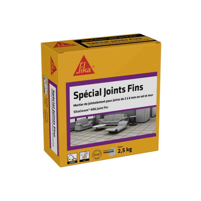 Mortier joints carrelage intérieur et extérieur - SIKA SikaCeram-606 ...