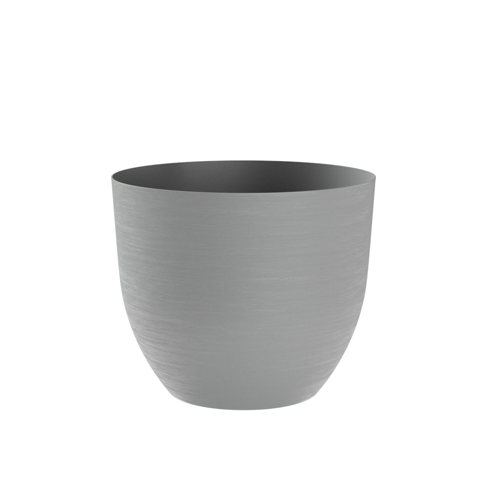 VASO NICOLI CHIRON in resina, diametro cm 50 altezza 29cm a ciotola elegante da giardino esterno interno (CENERE