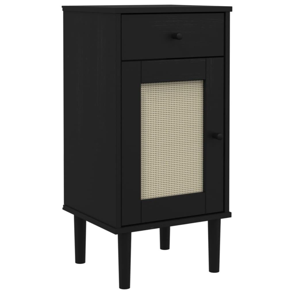 vidaXL Buffet SENJA aspect rotin blanc 90x40x112cm bois massif de pin358053