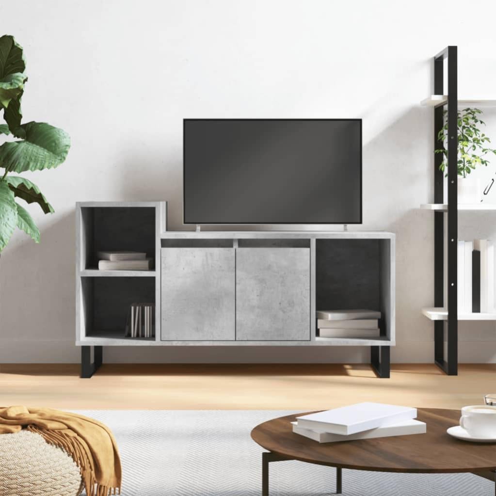 gris) meuble tv - support de télévision, sonoma gris 160x35x55 cm bois d' ingénierie 25925