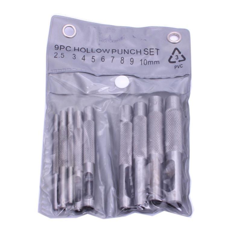 Lot de 9 Emporte-pièce Poinçon pour cuir - 2.5 3 4 5 6 7 8 9 10mm - 2