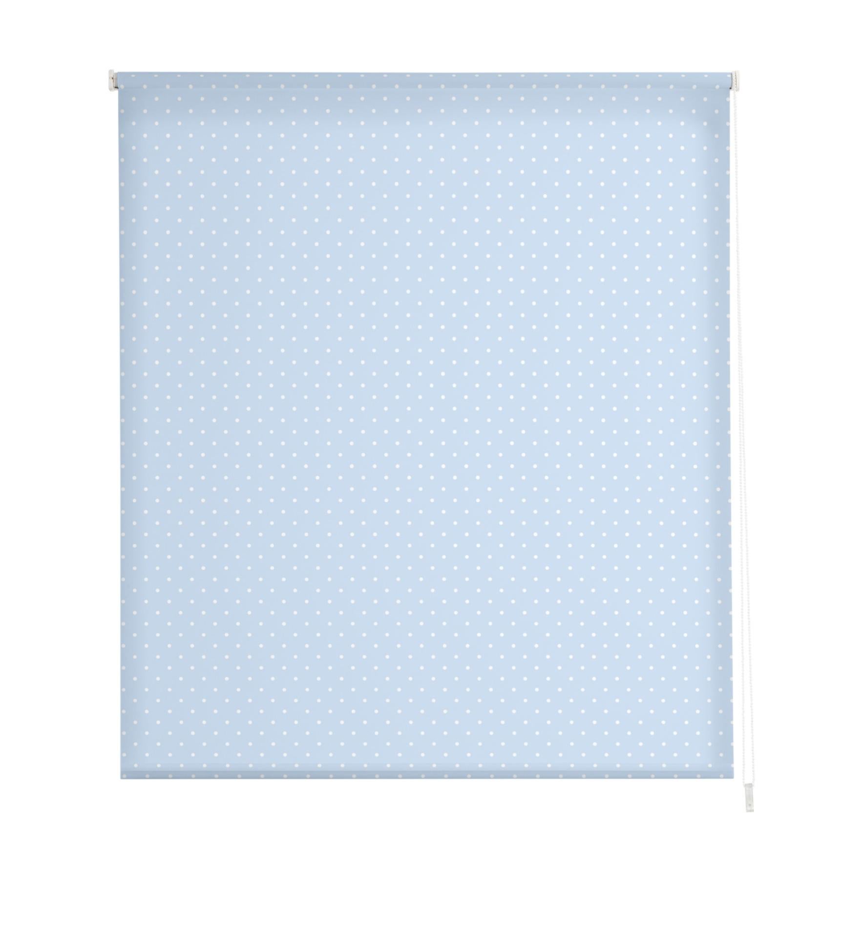 Estoralis   estores personalizados easyfix texturas   45 x 150 cm (ancho por alto) tamaño de tela 42 x 150 cm   modelo motas-2 color azul