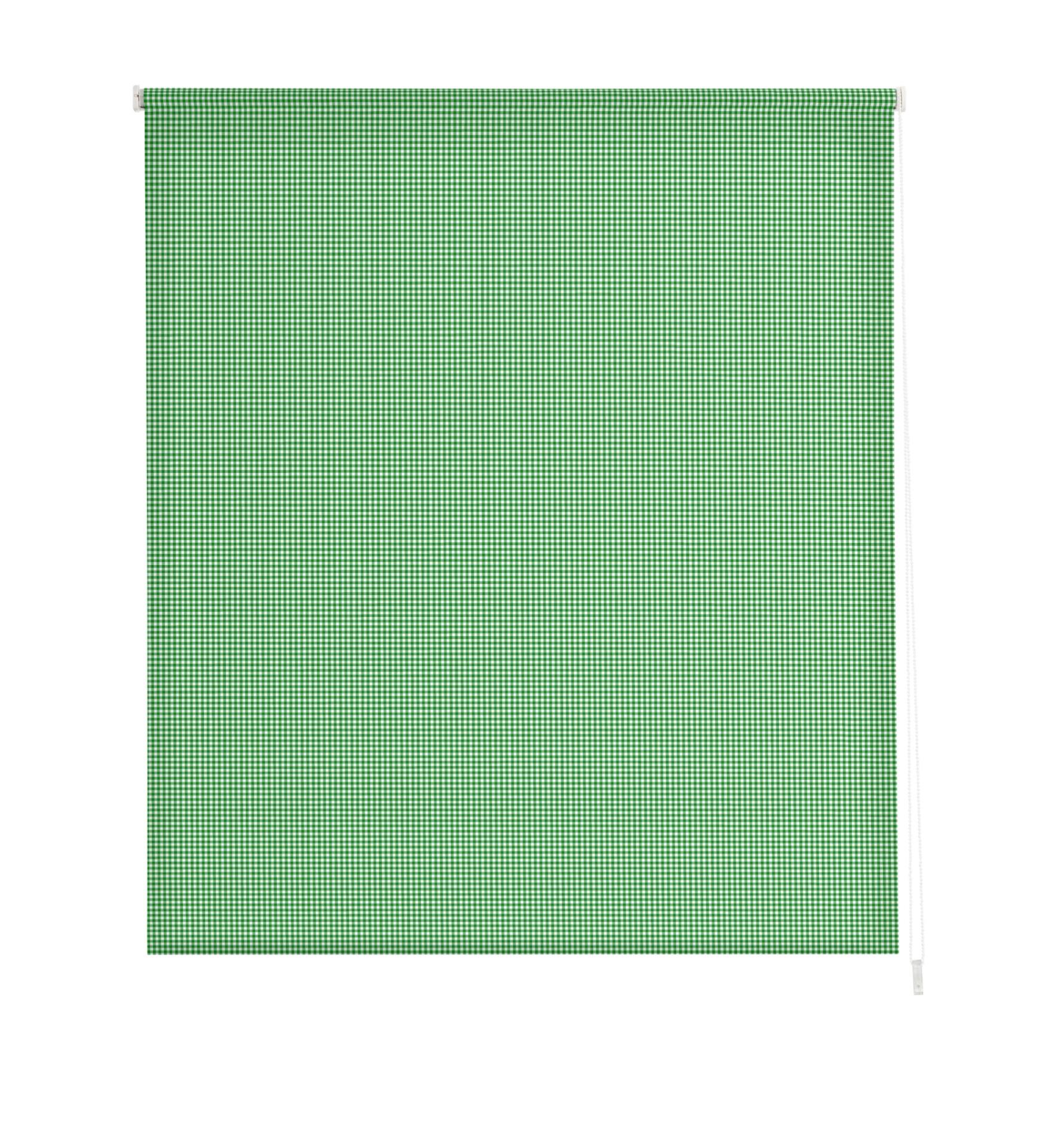 Estoralis   estores personalizados easyfix de cocina   120 x 150 cm (ancho por alto) tamaño de tela 117 x 150 cm   modelo vichy-1 color verde