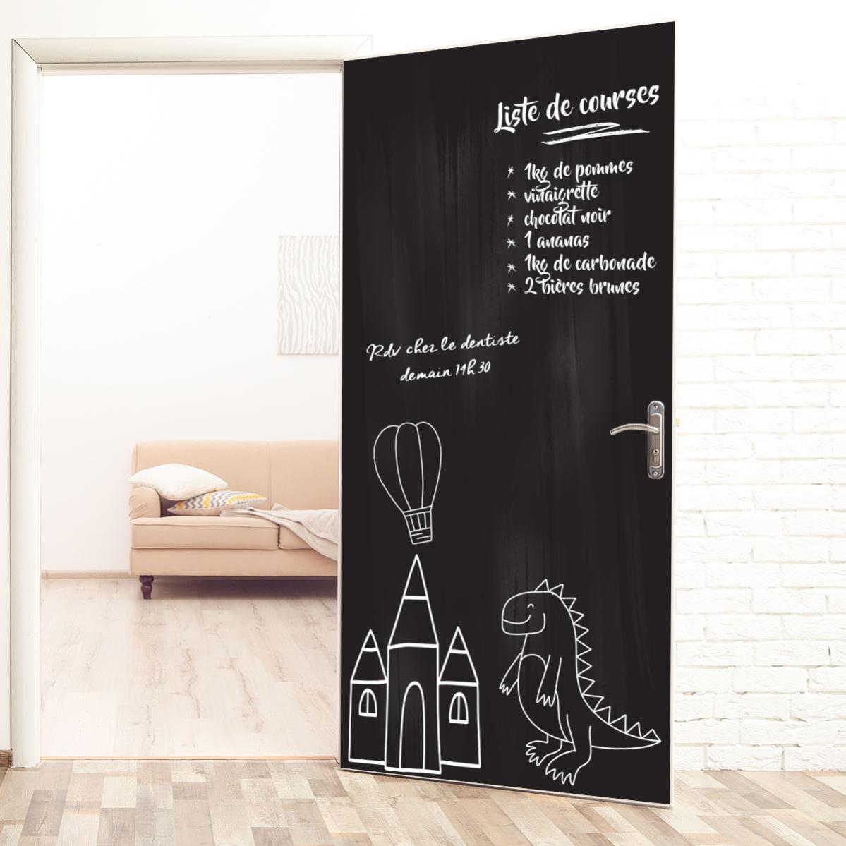Sticker ardoise tableau noir - stickers muraux adhésif effaçable - CLAP Sticker ardoise tableau noir - stickers muraux adhésif effaçable - CLAP